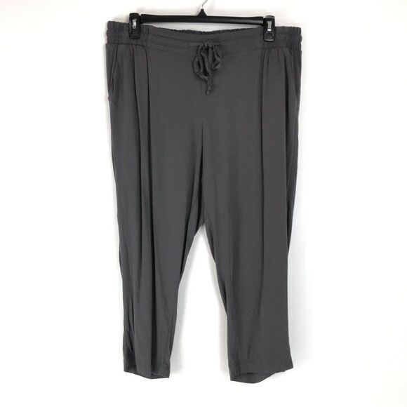 Torrid Relaxed Taper Stretch Challis Pant Women's Plus 2/2X High Rise Tie-Front - Picture 1 of 13